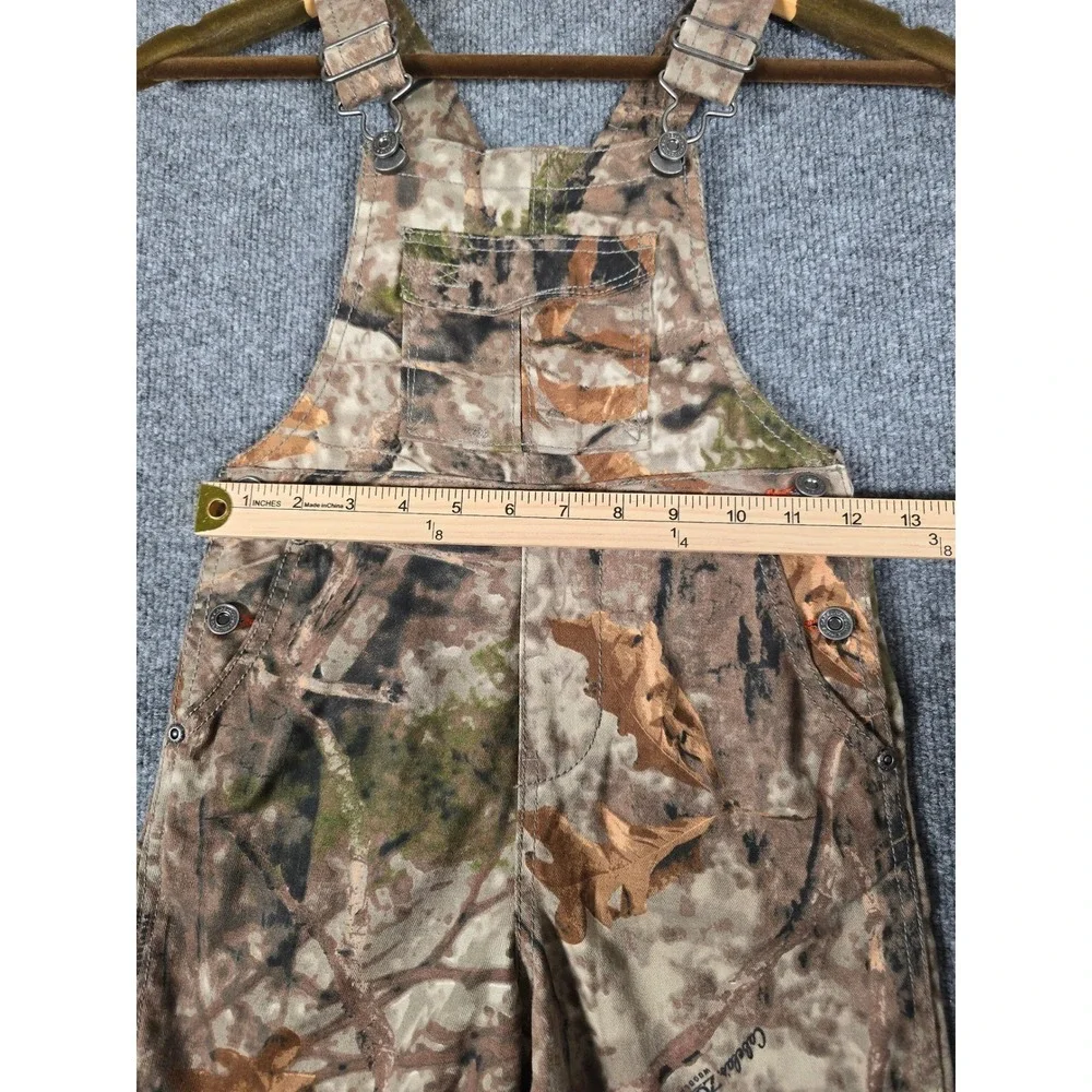 Cabelas Kids 4T Camouflage Overalls Shortalls‎ Woodland Camo Cotton Blend